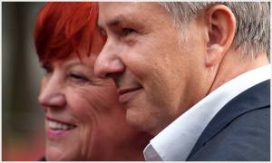 Klaus Wowereit und Produzentin Regian Ziegler