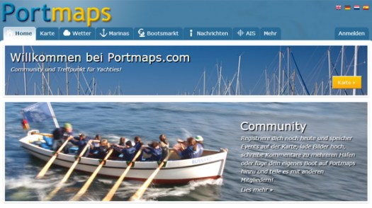 Screenshot einer Website