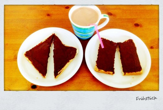 Einer mag Dreiecke, die andere mags rechteckig. Hauptsache Nutella - Foto: h|b