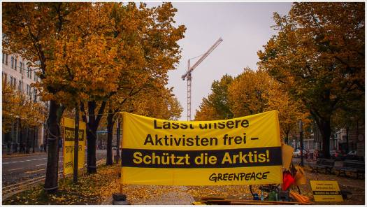 Aufruf zur Freilassung der Greenpeaceaktivisten in Russland - Foto: h|b