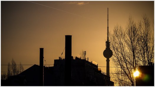 Sonnenaufgang am Nordbahnhof in Berlin - Foto: h|b
