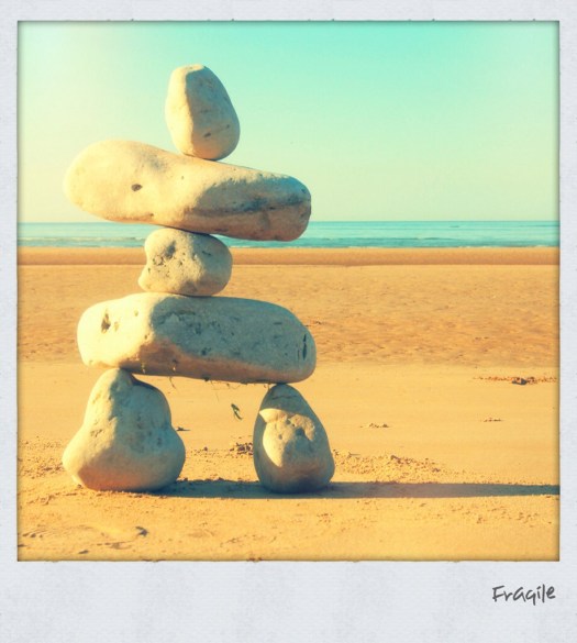 Steinmännchen am Omaha Beach