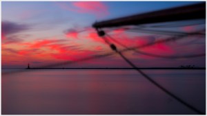 Abendhimmel in Warnemünde