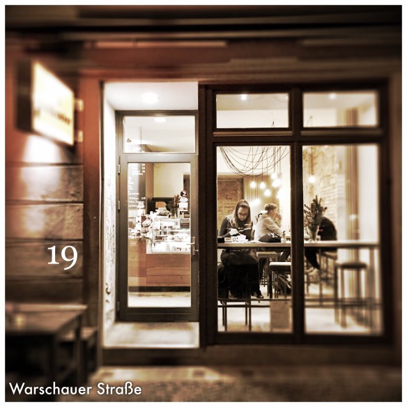 Das Cafe "Milch und Zucker" in der Warschauer Straße