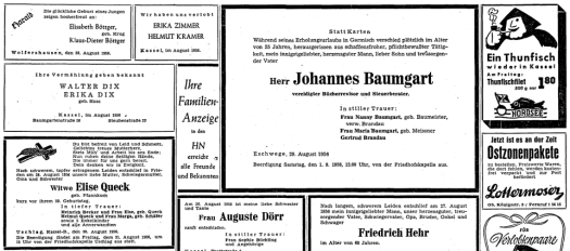 Meine Geburtstagsanzeige - Archiv HNA (Dank an Stefan Umbach)