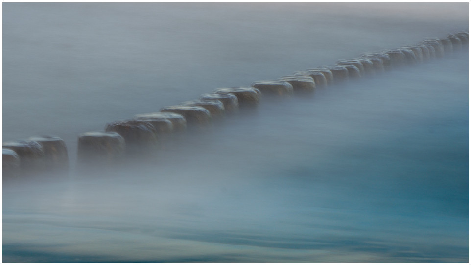 Wellenbrecher Langzeitbelichtung