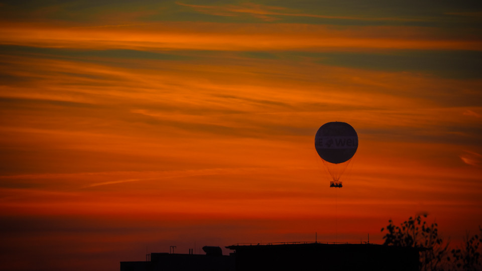 Ballon im Sonnenuntergang