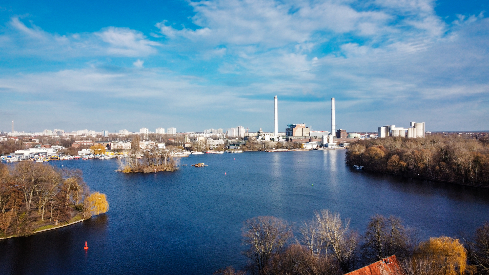 Blick zum Heizkraftwerk