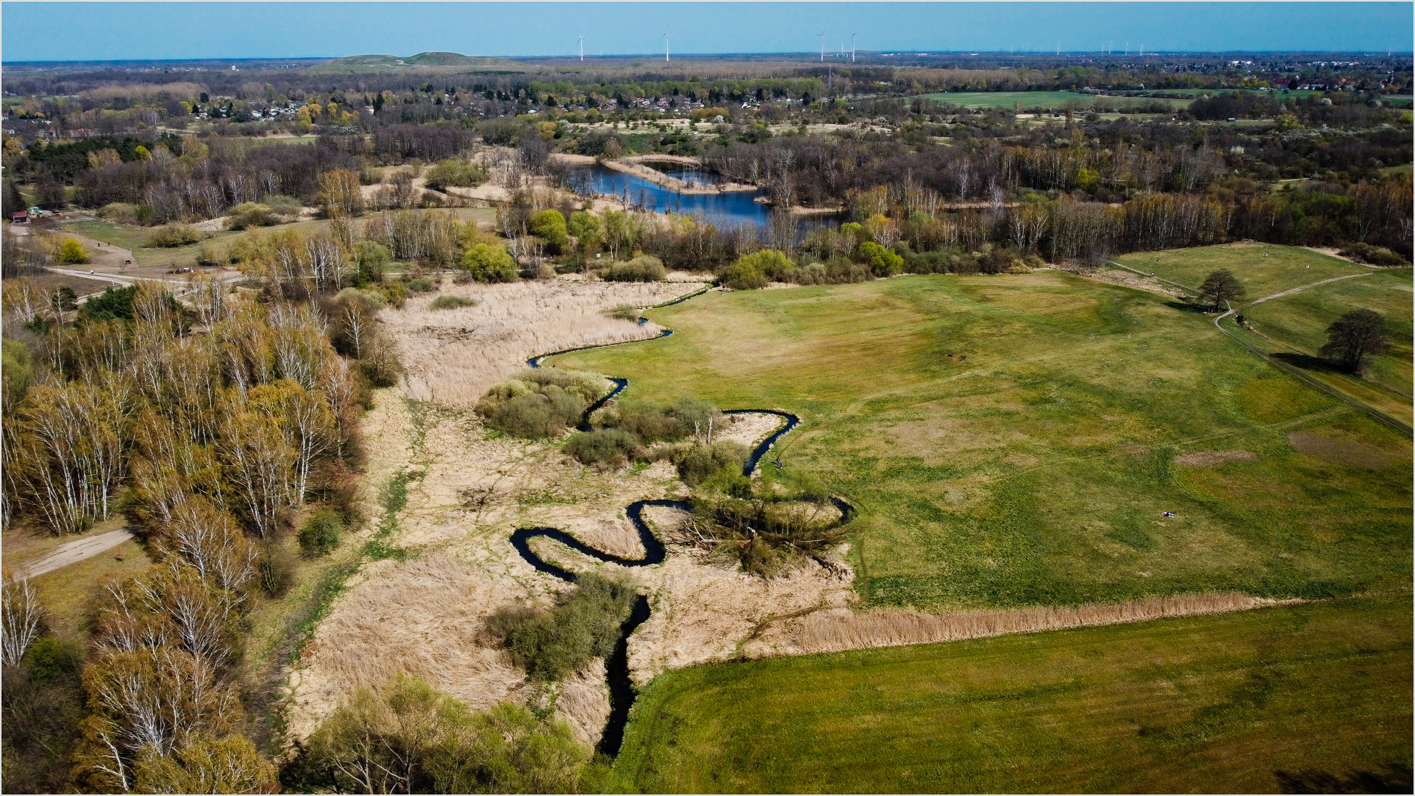 Tegeler Fließ aus Drohnensicht