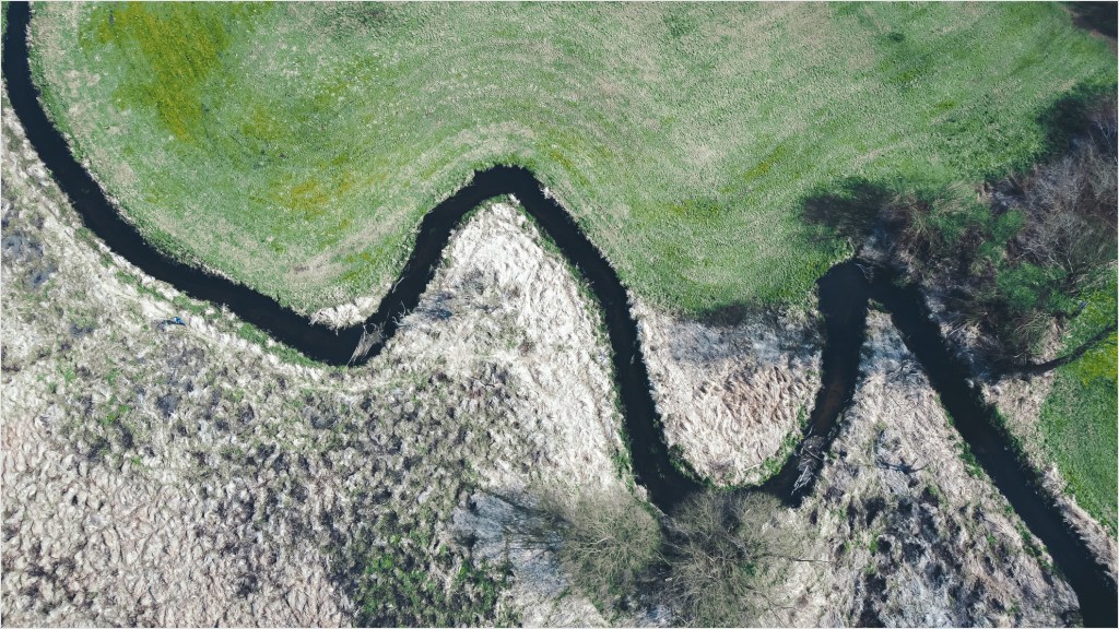 Tegeler Fließ aus Drohnensicht