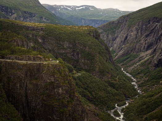 Blick ins Tal am Vøringsfossen