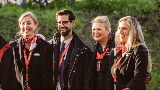 Air Berlin Crew am Flughafen Tegel
