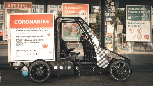 Coronabike REWE Friedrichshain