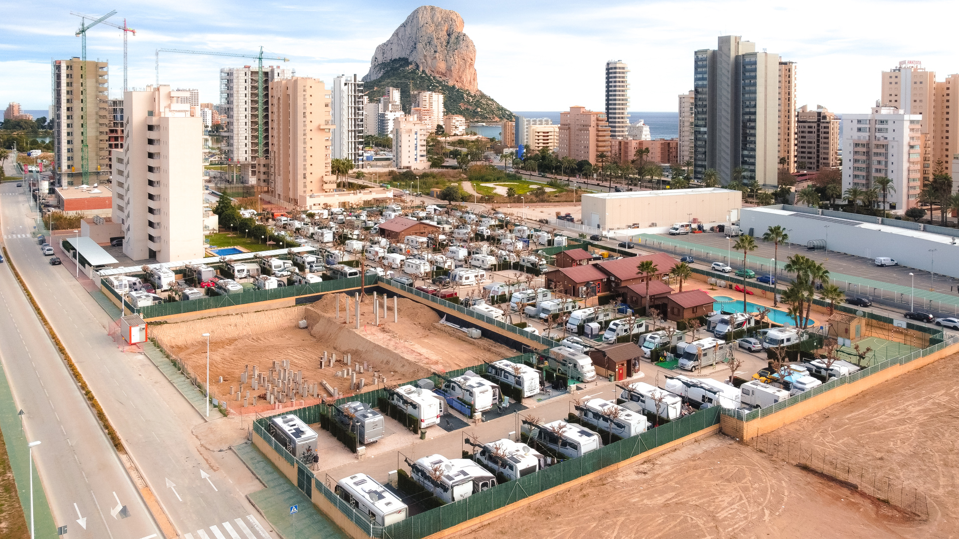 Camping Calpe Mar aus Drohnensicht