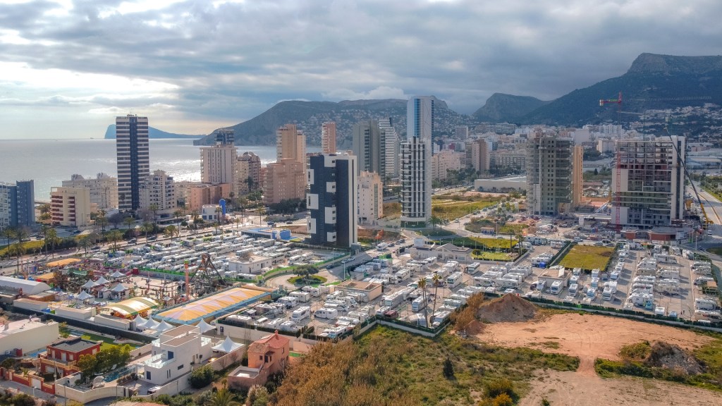 Der Campingplatz Calpe-Sol mit der Drohne fotografiert