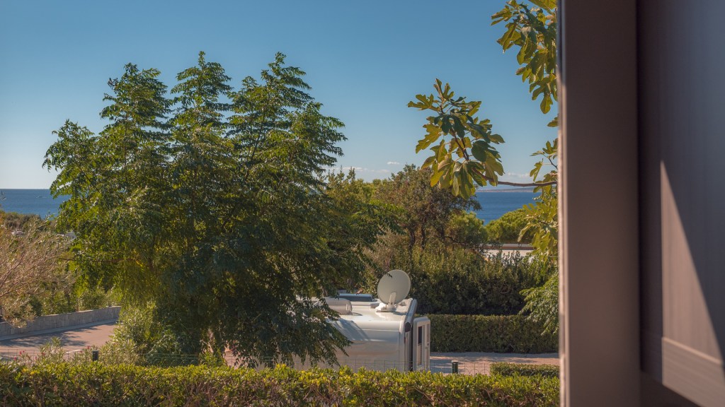 Ausblick aus dem Wohnmobil in Krk