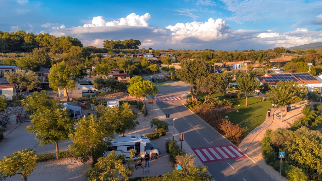 Campingplatz in Krk, Drohnenfoto