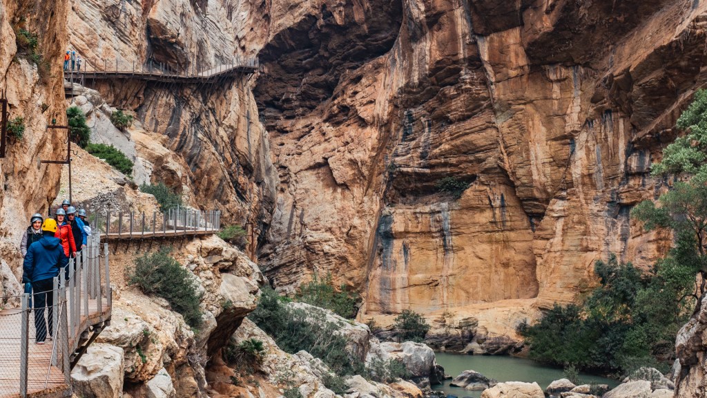 Blick in die Schlucht des Caminito del Rey