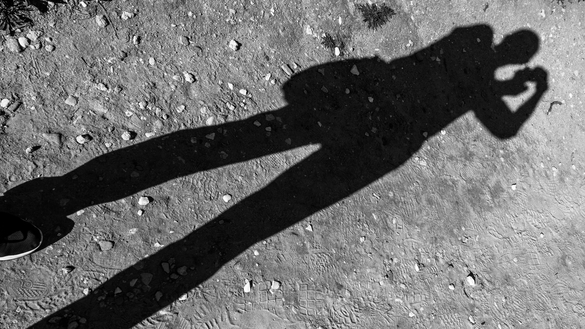 Ein Schattenfoto des Fotografen