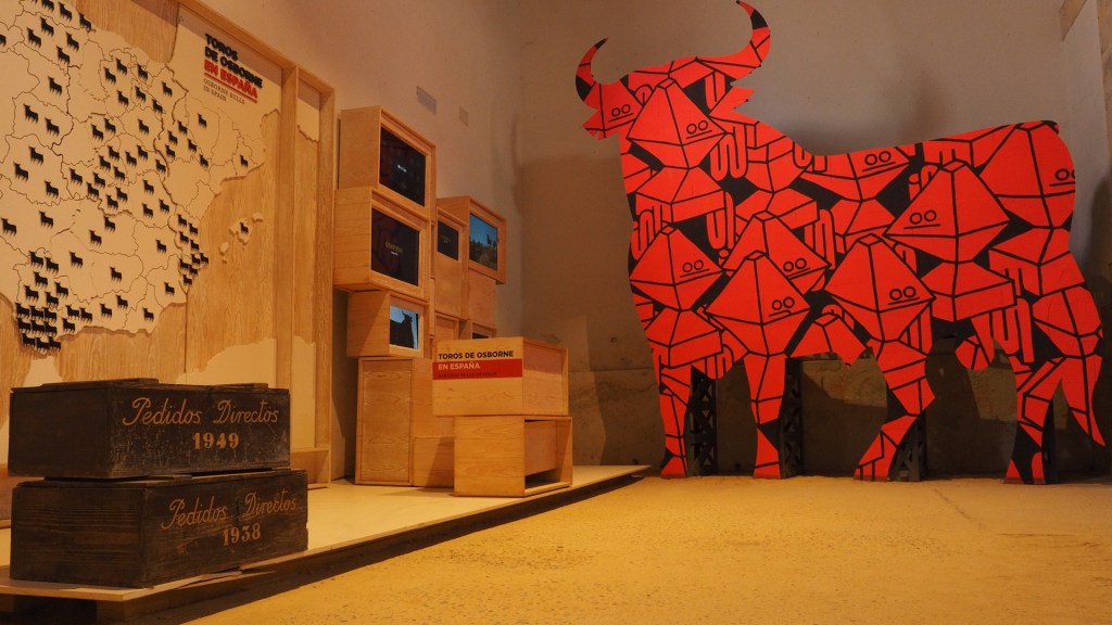 Karte der Standorte der Stiere und roter Stier