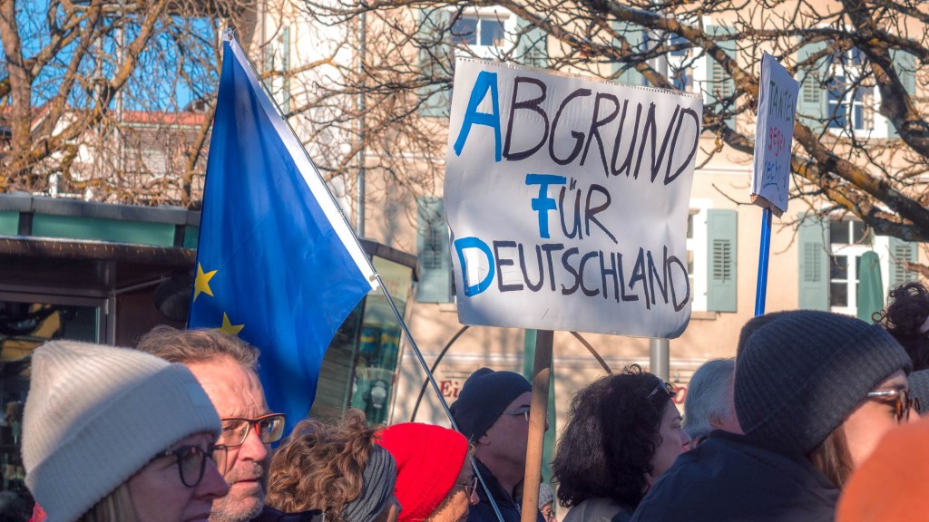 Transparent auf einer Demo