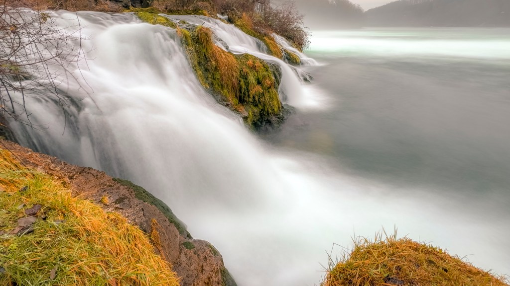 Detailaufnahme eines Wasserfalls mit Langzeitbelichtung