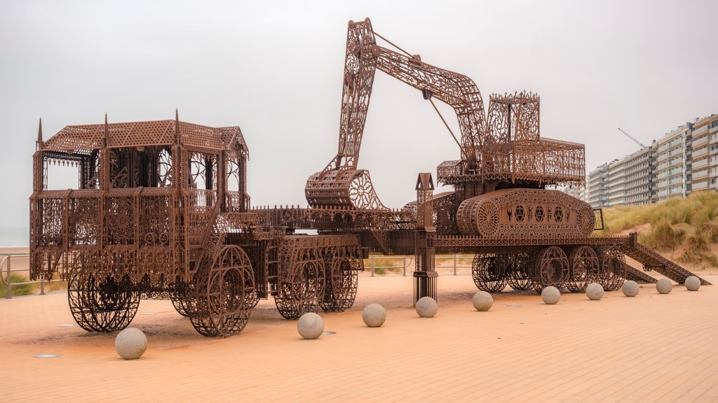 Caterpillar, ein Kunstprojekt an der belgischen Küste