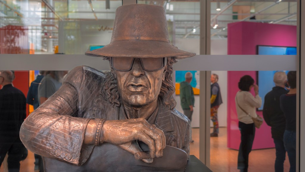 Büste von Udo Lindenberg in der Ausstellung in Tübingen