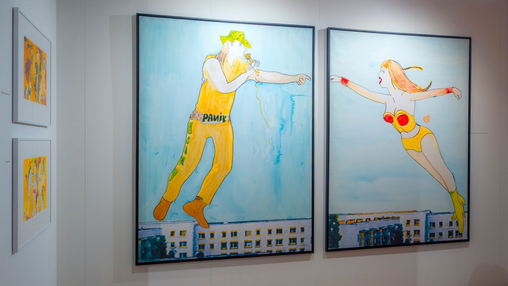 Zwei Udo Lindenbergbilder zeigen die Geschichte um "Das Mädchen aus Ostberlin"