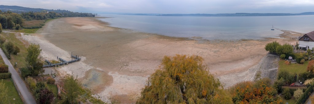 Die Seefelder Bucht bei Niedrigwasser
