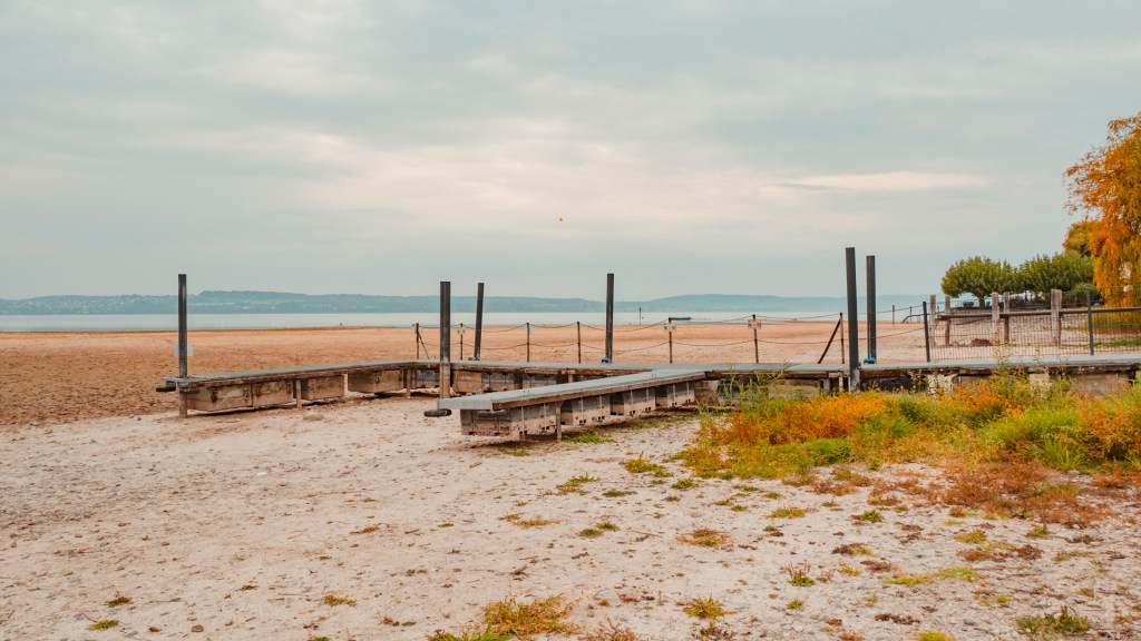 Ufer des Bodensees bei Niedrigwasser